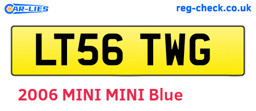 LT56TWG are the vehicle registration plates.