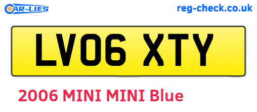 LV06XTY are the vehicle registration plates.