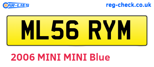 ML56RYM are the vehicle registration plates.