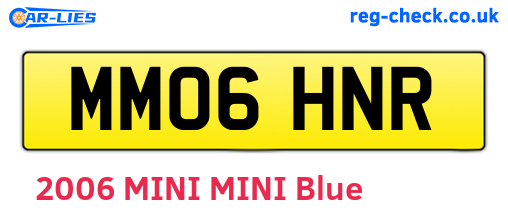 MM06HNR are the vehicle registration plates.