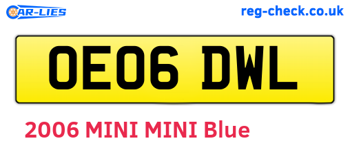 OE06DWL are the vehicle registration plates.