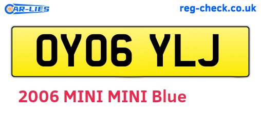 OY06YLJ are the vehicle registration plates.