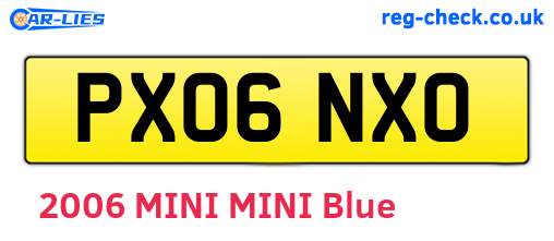 PX06NXO are the vehicle registration plates.