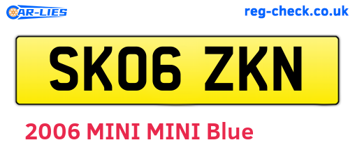 SK06ZKN are the vehicle registration plates.