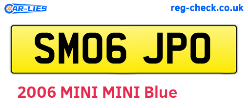 SM06JPO are the vehicle registration plates.