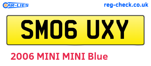 SM06UXY are the vehicle registration plates.