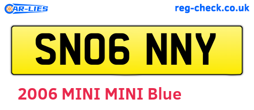 SN06NNY are the vehicle registration plates.