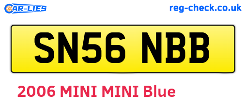SN56NBB are the vehicle registration plates.