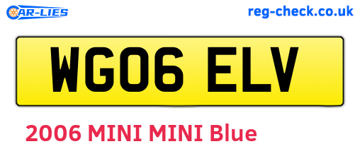 WG06ELV are the vehicle registration plates.