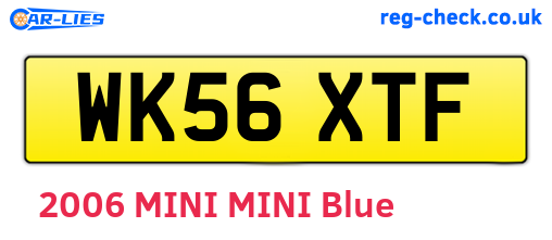 WK56XTF are the vehicle registration plates.