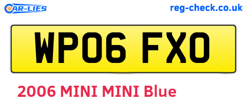 WP06FXO are the vehicle registration plates.