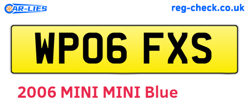WP06FXS are the vehicle registration plates.