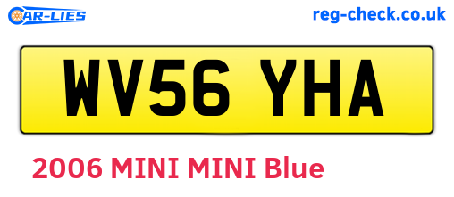 WV56YHA are the vehicle registration plates.