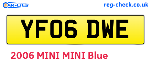 YF06DWE are the vehicle registration plates.