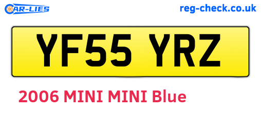 YF55YRZ are the vehicle registration plates.