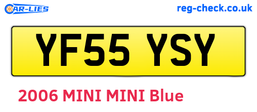 YF55YSY are the vehicle registration plates.