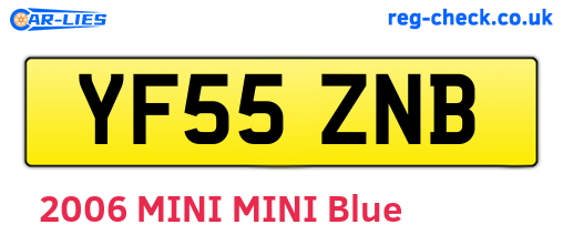 YF55ZNB are the vehicle registration plates.