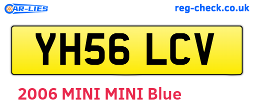 YH56LCV are the vehicle registration plates.