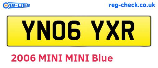 YN06YXR are the vehicle registration plates.