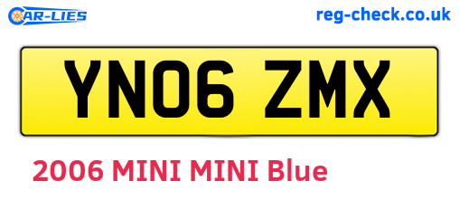 YN06ZMX are the vehicle registration plates.