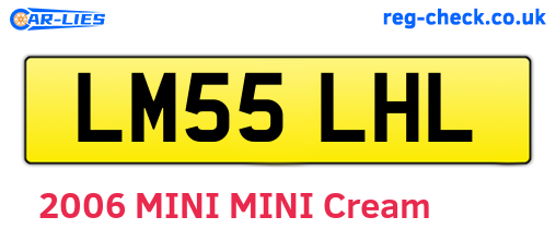 LM55LHL are the vehicle registration plates.