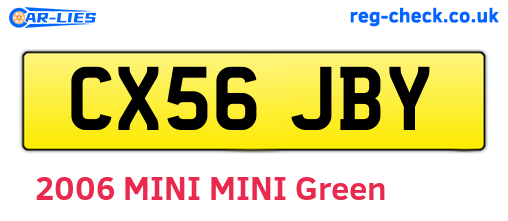 CX56JBY are the vehicle registration plates.