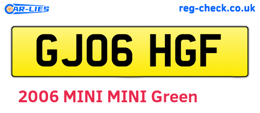 GJ06HGF are the vehicle registration plates.