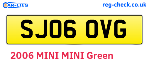SJ06OVG are the vehicle registration plates.