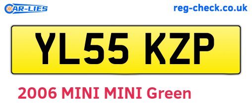 YL55KZP are the vehicle registration plates.