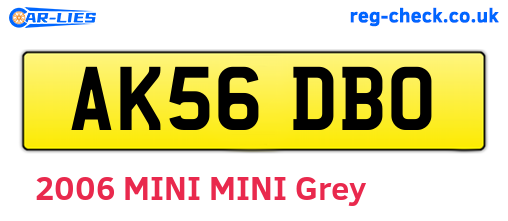 AK56DBO are the vehicle registration plates.