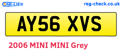 AY56XVS are the vehicle registration plates.
