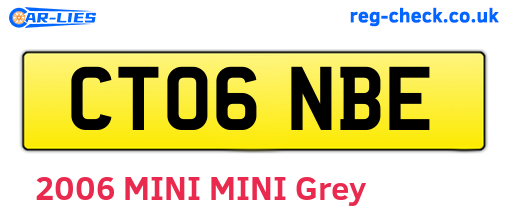CT06NBE are the vehicle registration plates.