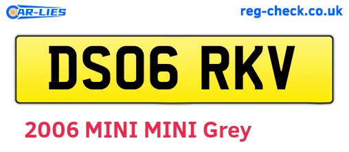 DS06RKV are the vehicle registration plates.