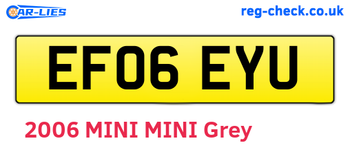 EF06EYU are the vehicle registration plates.