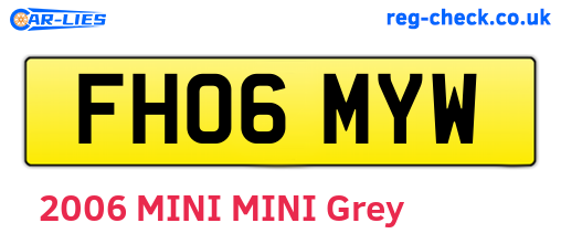 FH06MYW are the vehicle registration plates.