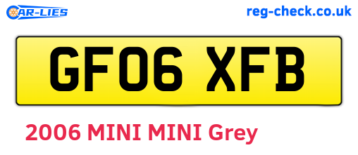 GF06XFB are the vehicle registration plates.