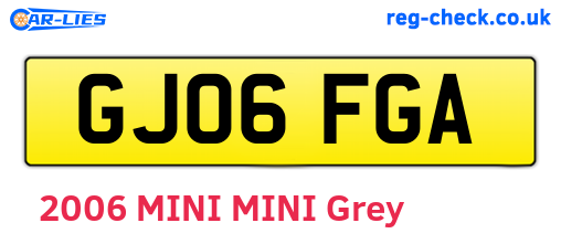 GJ06FGA are the vehicle registration plates.