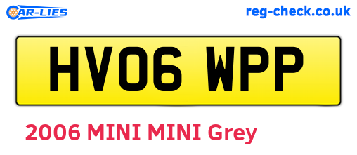 HV06WPP are the vehicle registration plates.