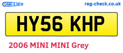 HY56KHP are the vehicle registration plates.