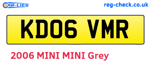 KD06VMR are the vehicle registration plates.