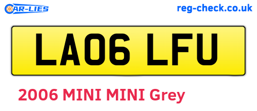 LA06LFU are the vehicle registration plates.