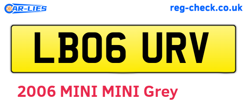 LB06URV are the vehicle registration plates.