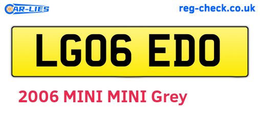 LG06EDO are the vehicle registration plates.
