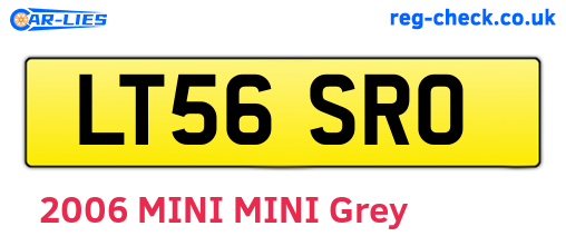 LT56SRO are the vehicle registration plates.