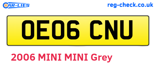 OE06CNU are the vehicle registration plates.