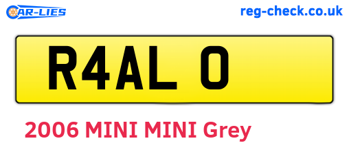 R4ALO are the vehicle registration plates.