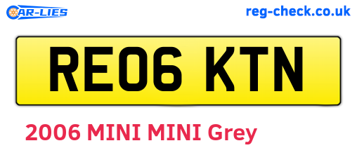 RE06KTN are the vehicle registration plates.