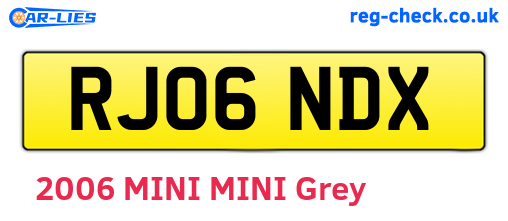 RJ06NDX are the vehicle registration plates.
