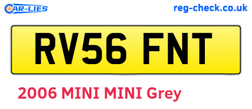 RV56FNT are the vehicle registration plates.