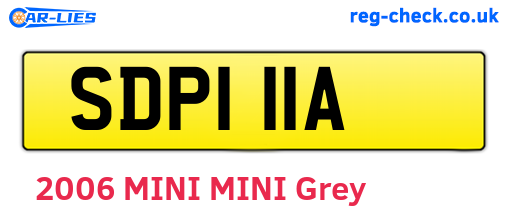 SDP111A are the vehicle registration plates.